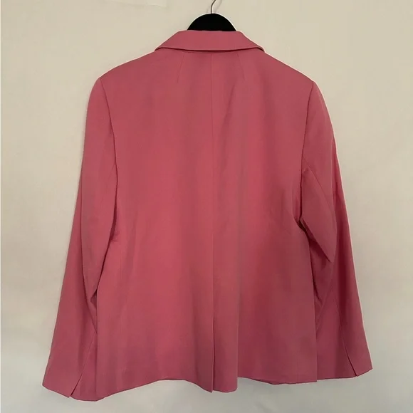 NWT J. Crew Factory Drapey Twill Double-Breasted Suit Blazer Power Mauve Pink 12 - Picture 7 of 11